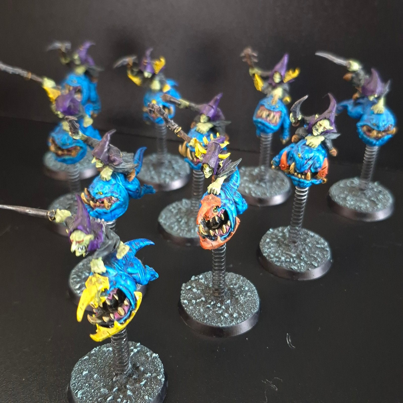 Warhammer AoS Gloomspite Gitz Boingrot Bounderz geschilderd, Gebruikt, Figuurtje(s), Warhammer, Ophalen of Verzenden