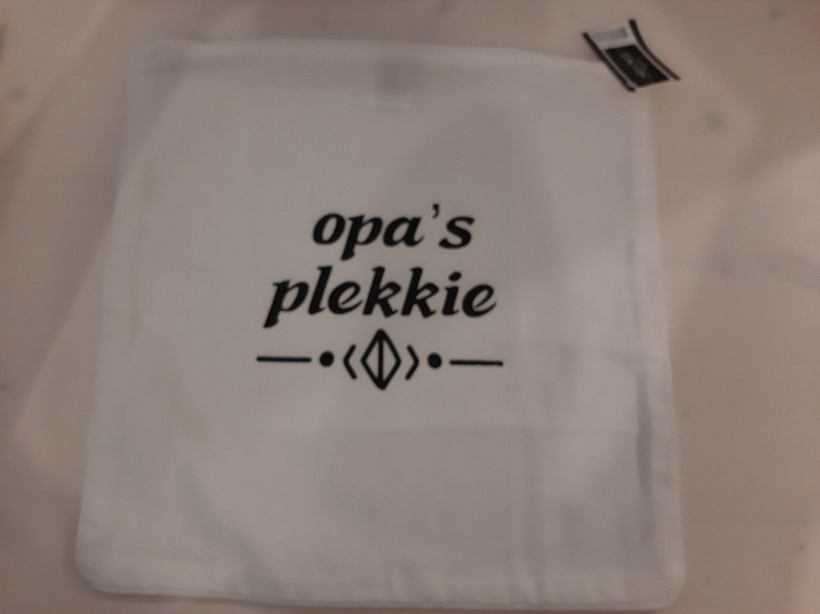 kussenhoes 40bij 40 met leuke tekst zie foto's, Ophalen, Nieuw
