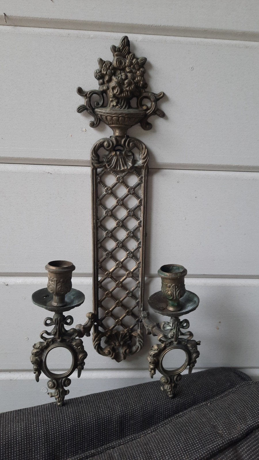 Antieke Koperen Wandkandelaars, Ophalen, Koper of Brons