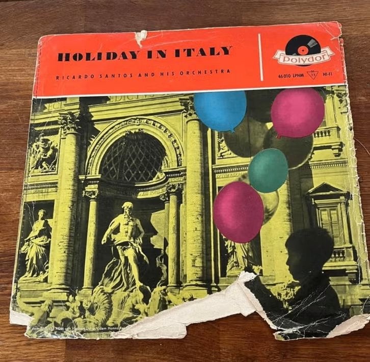4. LP Ricardo Santos and his Orchestra Holiday in Italy, Ophalen of Verzenden, Zo goed als nieuw, 12 inch