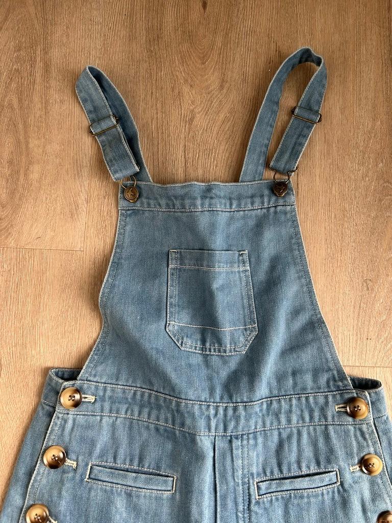 King Louie maat 38 spijker blauwe jumpsuit tuinbroek 2154, Maat 38/40 (M), Blauw, Ophalen of Verzenden, Zo goed als nieuw