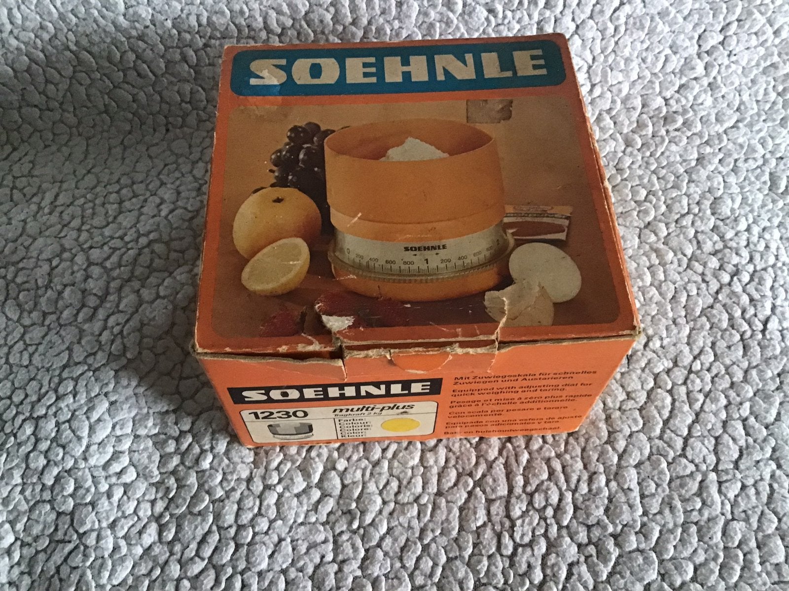 Soehnle keukenweegschaal oranje vintage, Ophalen of Verzenden