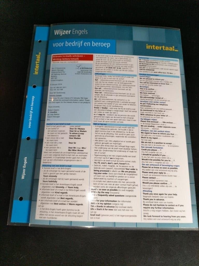 Engels - voor bedrijf en beroep - intertaal - Nieuw!@, Boeken, Ophalen, Alpha, Nieuw, HBO