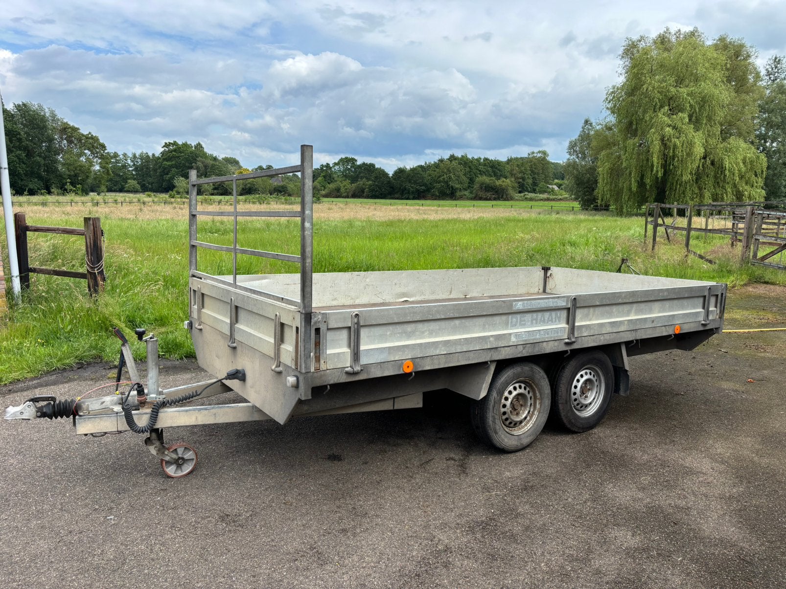 Plateauwagen 400x180, Ophalen, Gebruikt