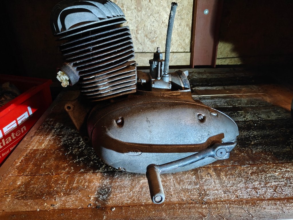 Motorblok Jawa, Ophalen, Gebruikt