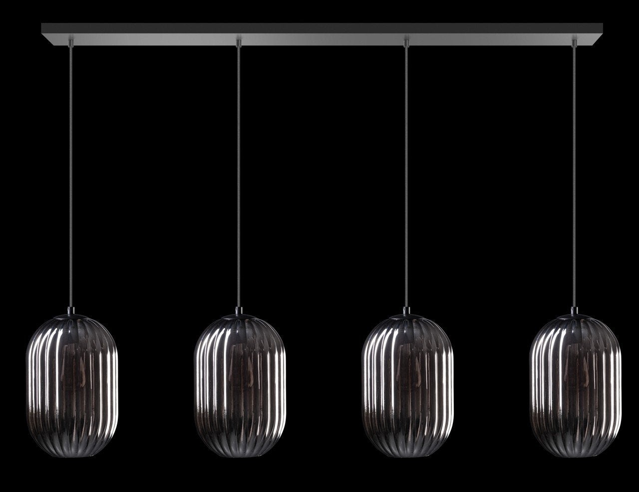 Nieuwe ETH Glamm Hanglamp 4x E27 Smoke Glas - Ongeopend, Nieuw, Glas, Modern, E27 (groot)