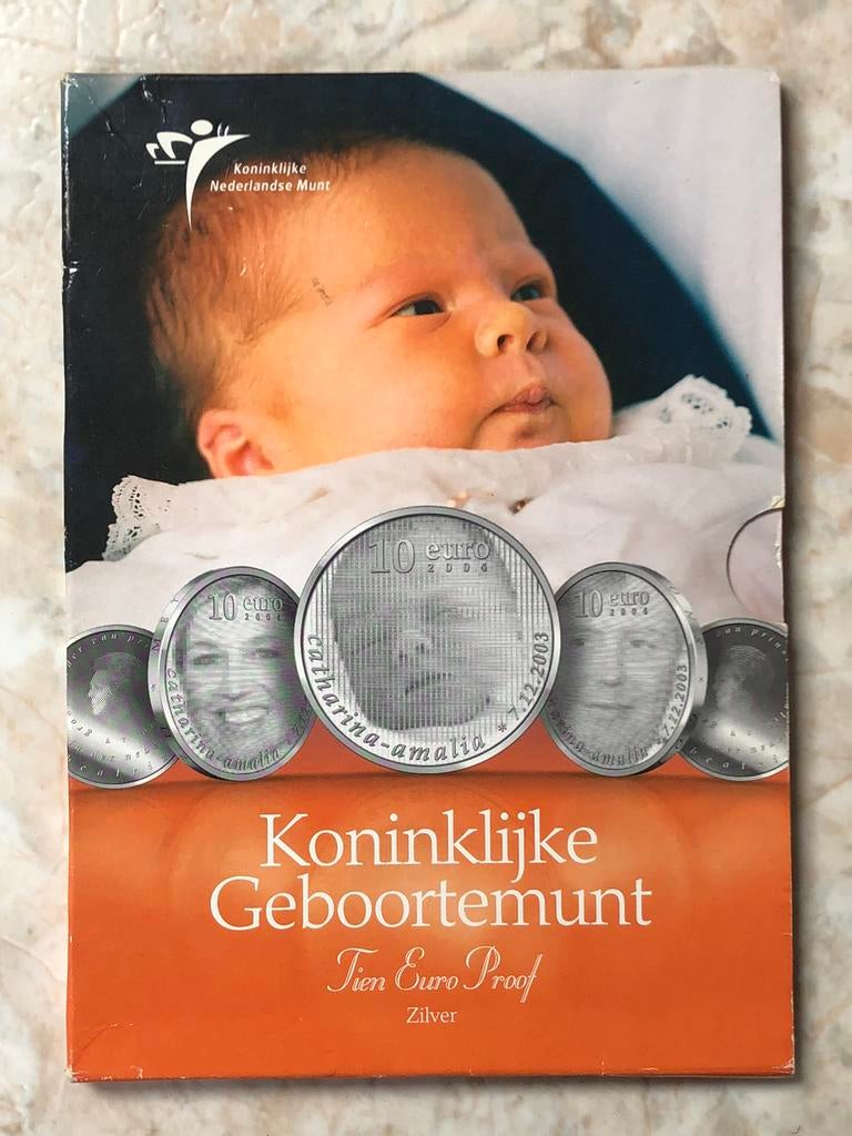 10 euro 2004, Koninklijke Geboortemunt, zilver, proof., Postzegels en Munten, Munten | Nederland, Verzenden, Koningin Beatrix
