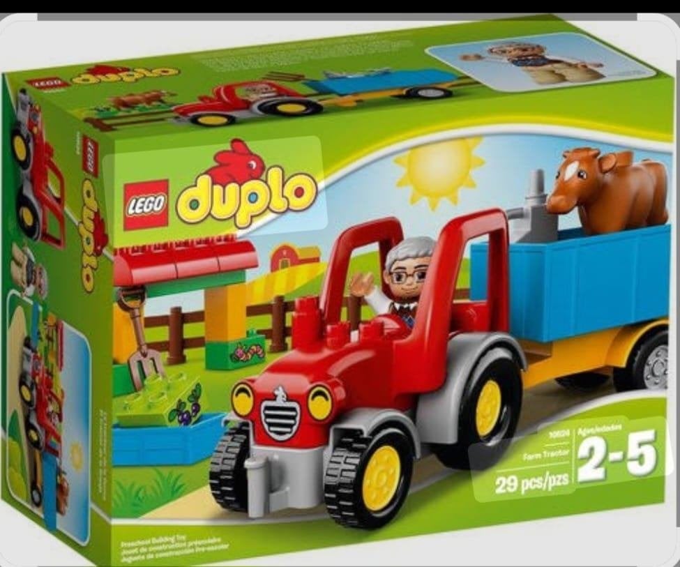 Duplo tractor met koe en stal 10524, Gebruikt, Ophalen of Verzenden, Duplo, Complete set