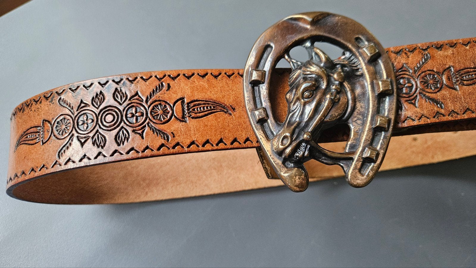 Tuigleer Western Riem - Zo goed als nieuw, Echt leder, Tailleriem, Ophalen of Verzenden, Zo goed als nieuw