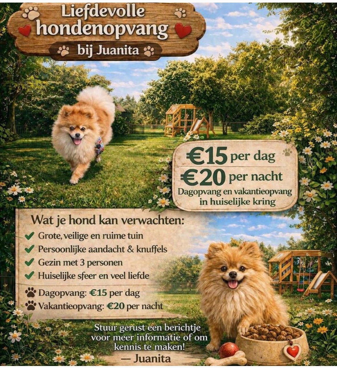 Honden oppas aangeboden, Eén persoon, Overige typen