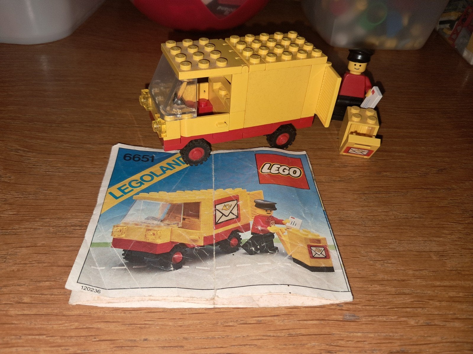 Lego 6651 Postwagen - Zonder doos, mist zijplaatje, Ophalen of Verzenden