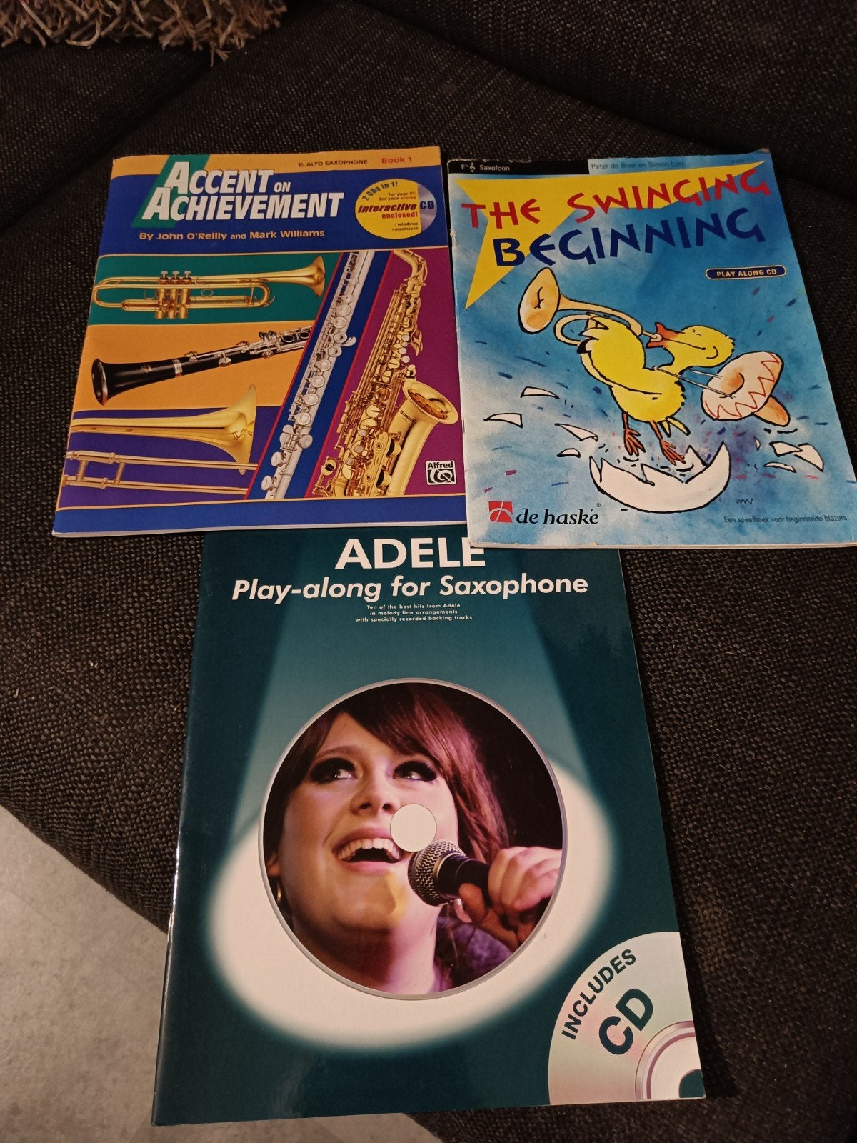 Saxofoon lesboeken: Adele, Accent on Achievement etc, Ophalen of Verzenden, Zo goed als nieuw, Populair, Saxofoon