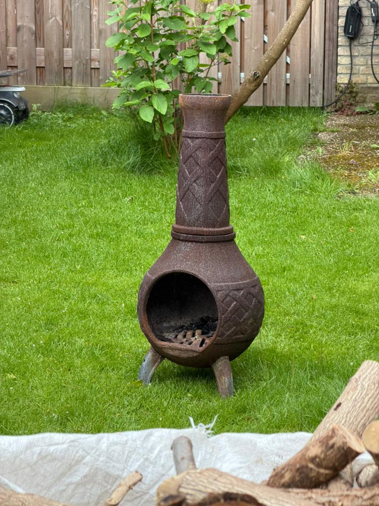 Rustieke gietijzeren terrashaard / vuurkorf, Tuin en Terras, Tuinhaarden, Ophalen, Gebruikt