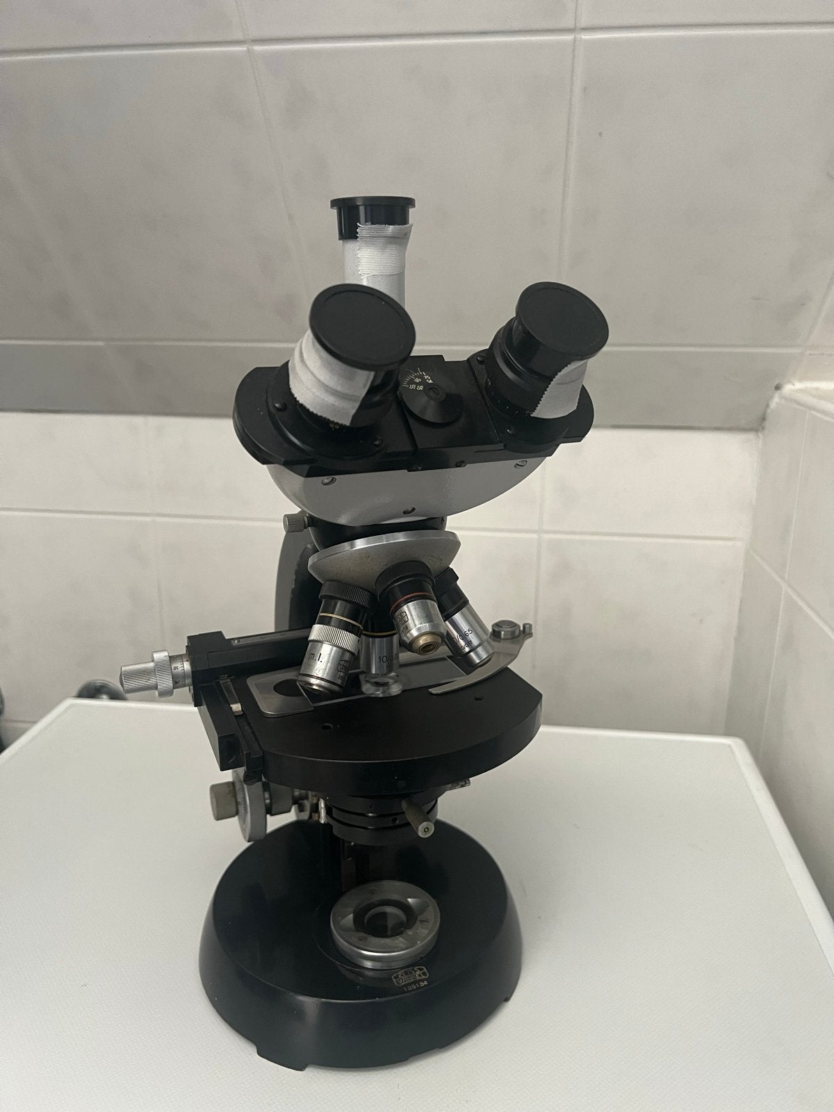 Zeiss Microscoop met 4 objectieven, Ophalen, Gebruikt, Biologische microscoop