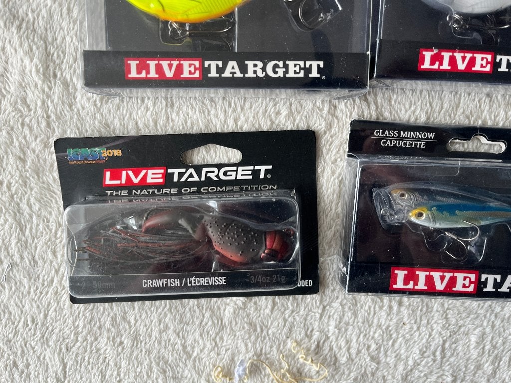 adv 373 / NIEUW mixset 4 blisters kunstaas LIVE TARGET, Watersport en Boten, Ophalen of Verzenden, Nieuw, Overige typen