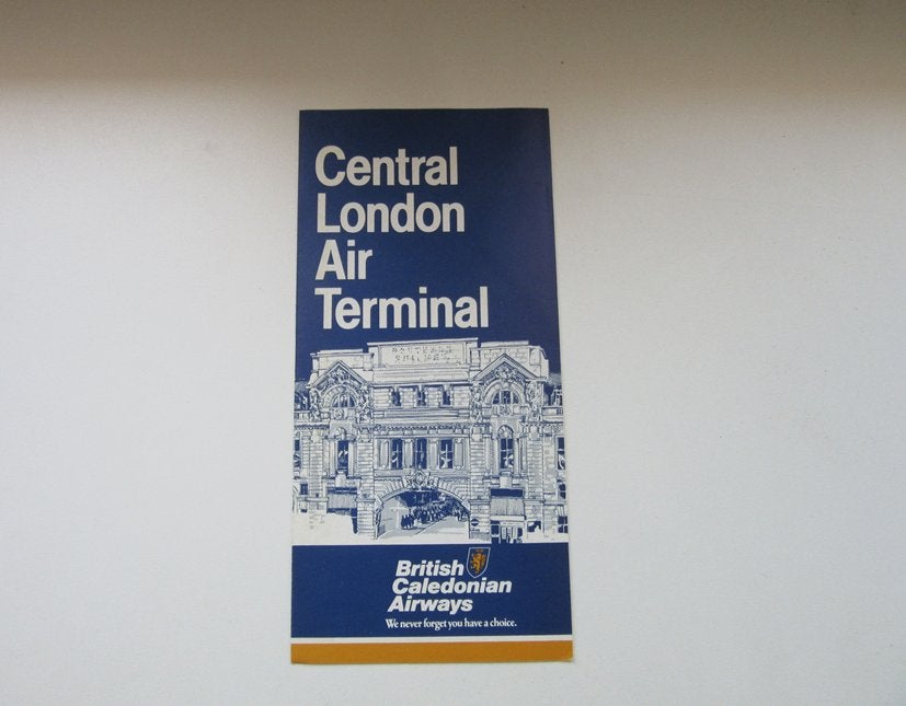 British Caledonian brochure Central London Air Terminal, Verzamelen, Verzenden, Zo goed als nieuw, Overige typen