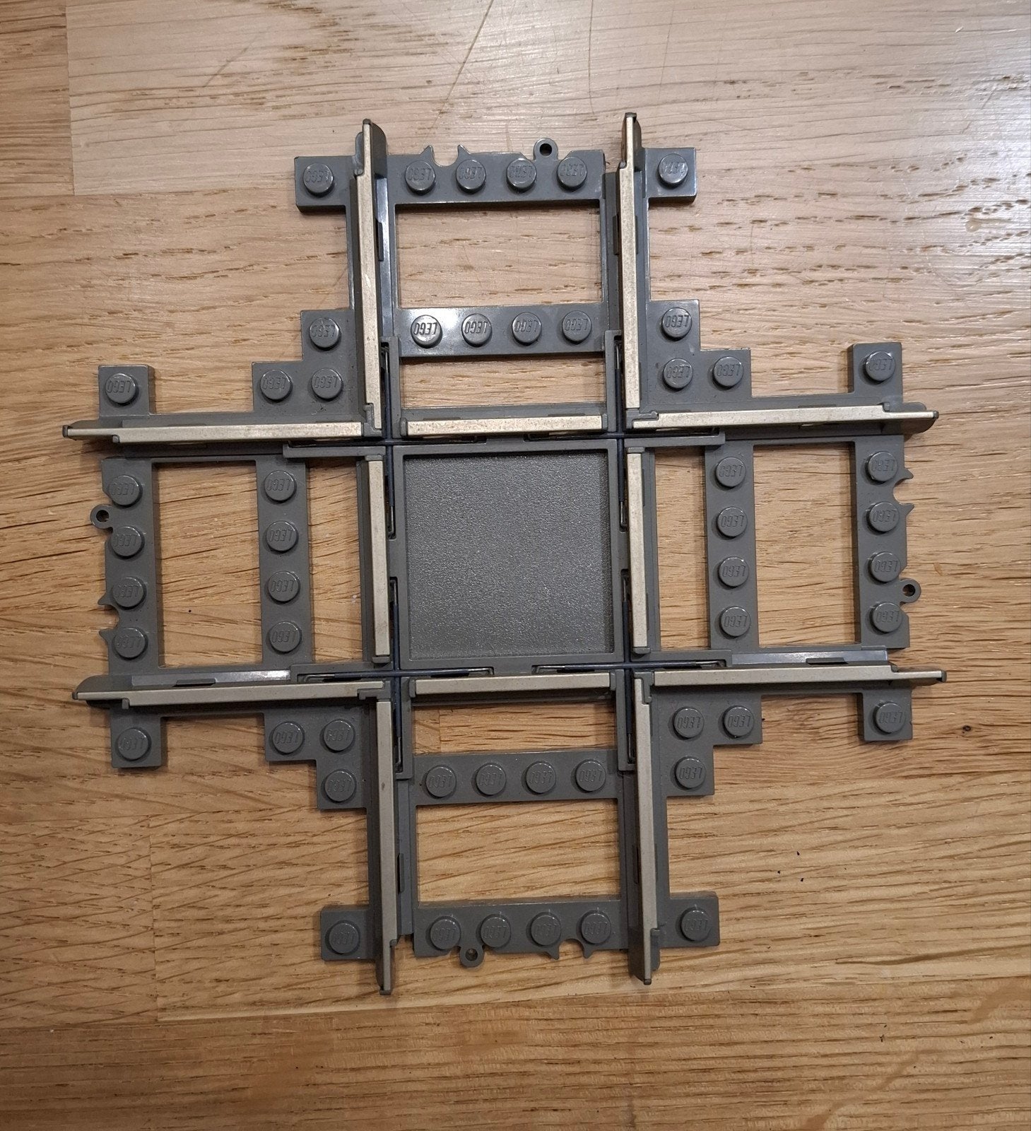 Lego 9V Kruising 4519 Jaren '90 Treinrails, Gebruikt, Overige thema's, Lego, Accessoire