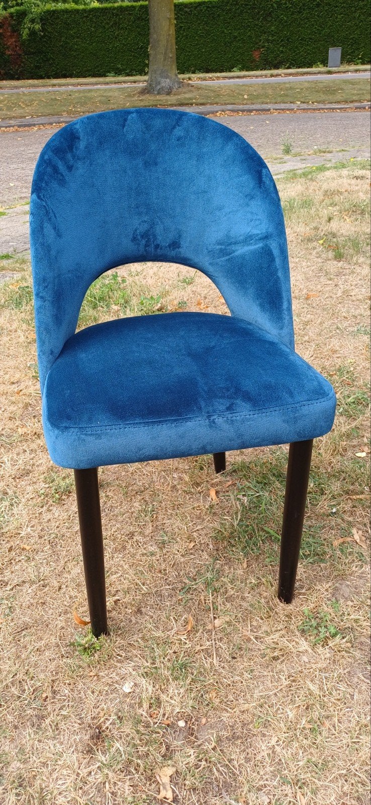 Nieuwe blauwe fluwelen stoel, Ophalen, Blauw, Nieuw, Eén