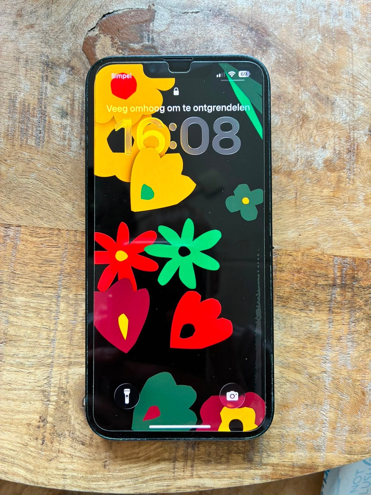 Iphone 13, zwart, 126gb.Werkt perfect en geen beschadigingen, Ophalen, 128 GB, Zwart, IPhone 13