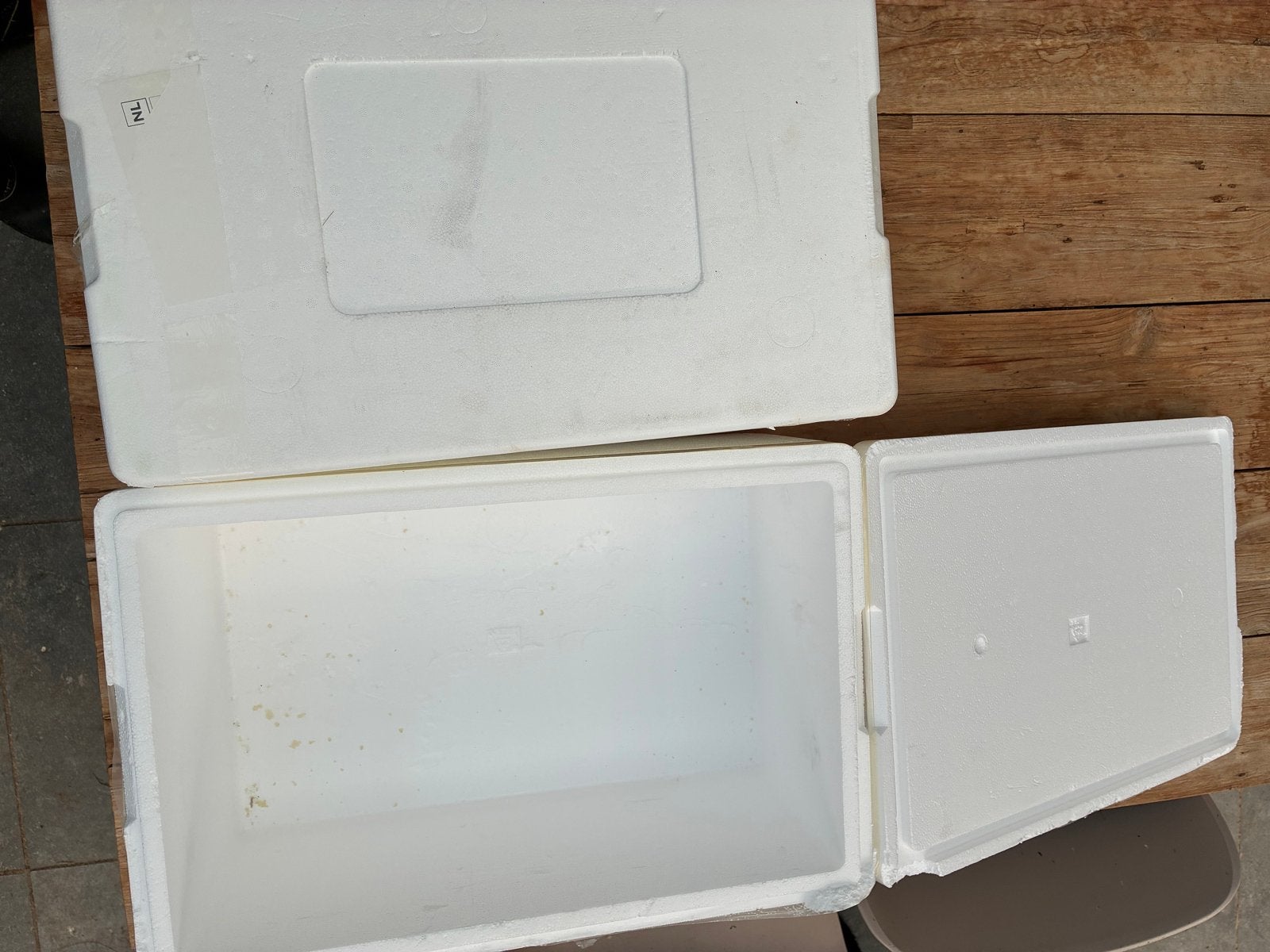 Grote piepschuim koelbox met deksel, Ophalen, Gebruikt, Koelbox, Koelelement