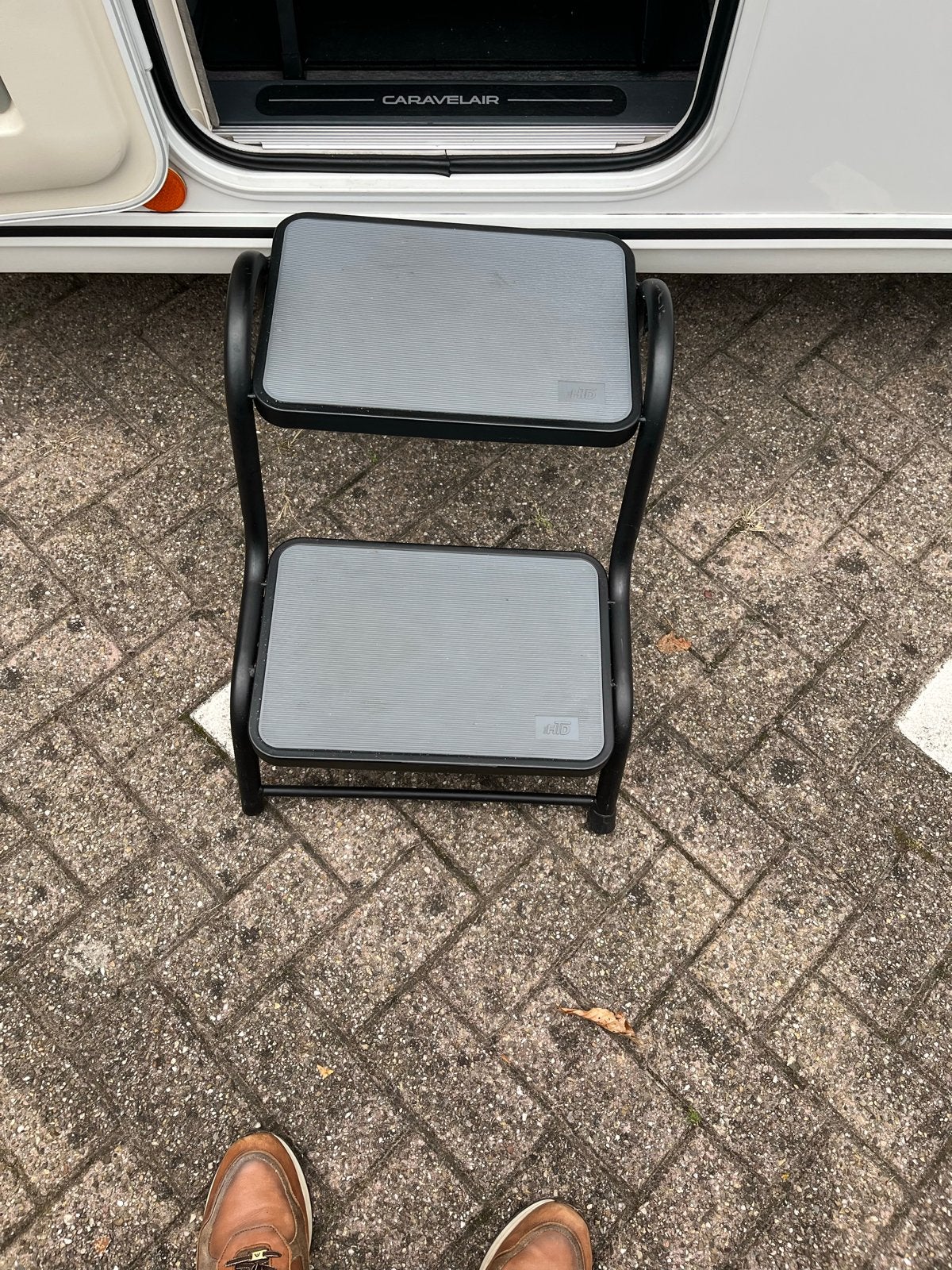 Caravan trapje met 2 treden, Ophalen of Verzenden, Gebruikt