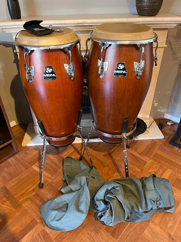 Meinl Woodcraft Congaset 11.5" en 12.5" met stands, Ophalen, Zo goed als nieuw, Trommel