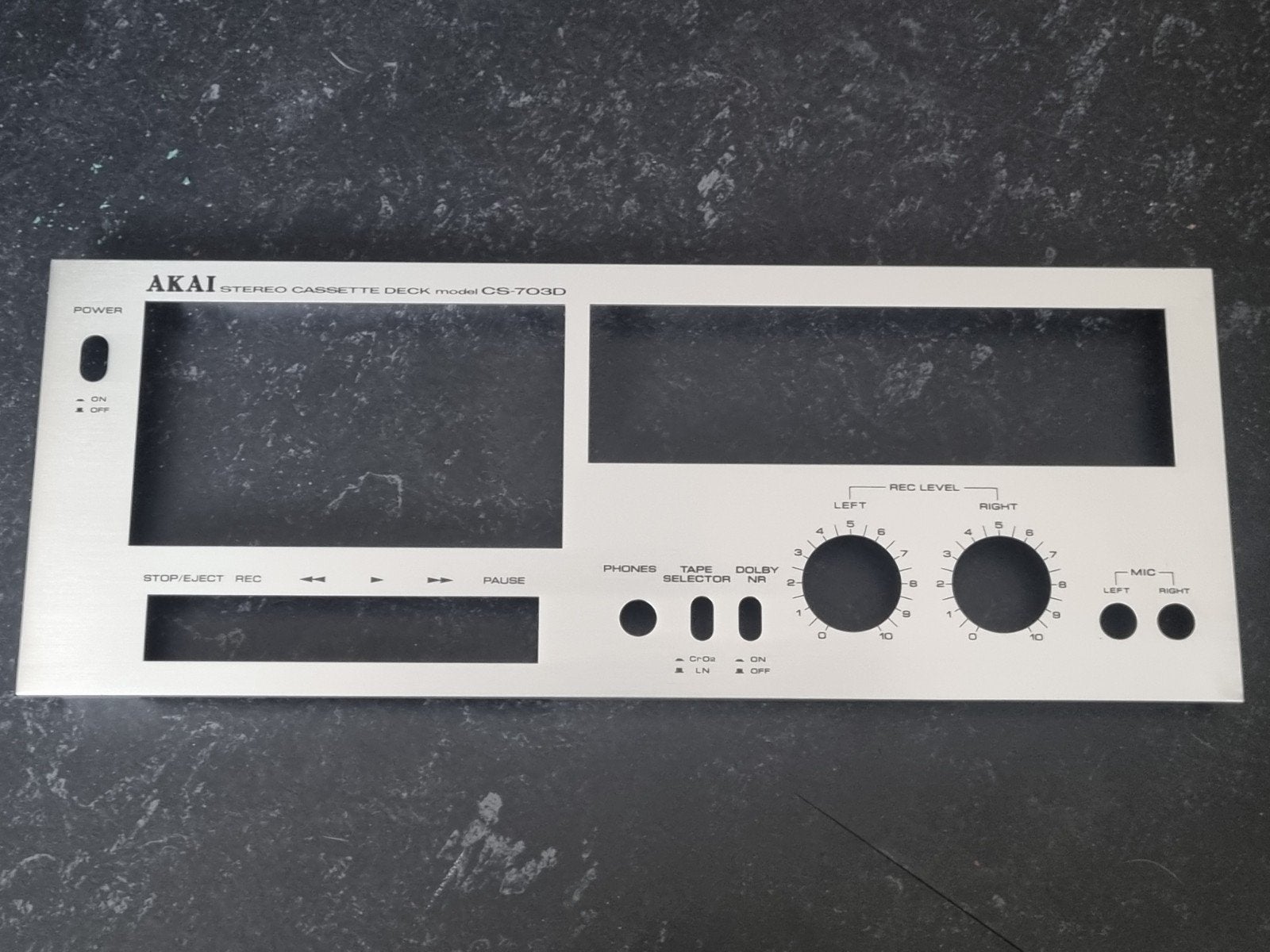 Akai Stereo Cassette Deck CS-703D Frontpaneel, Ophalen of Verzenden, Enkel, Akai