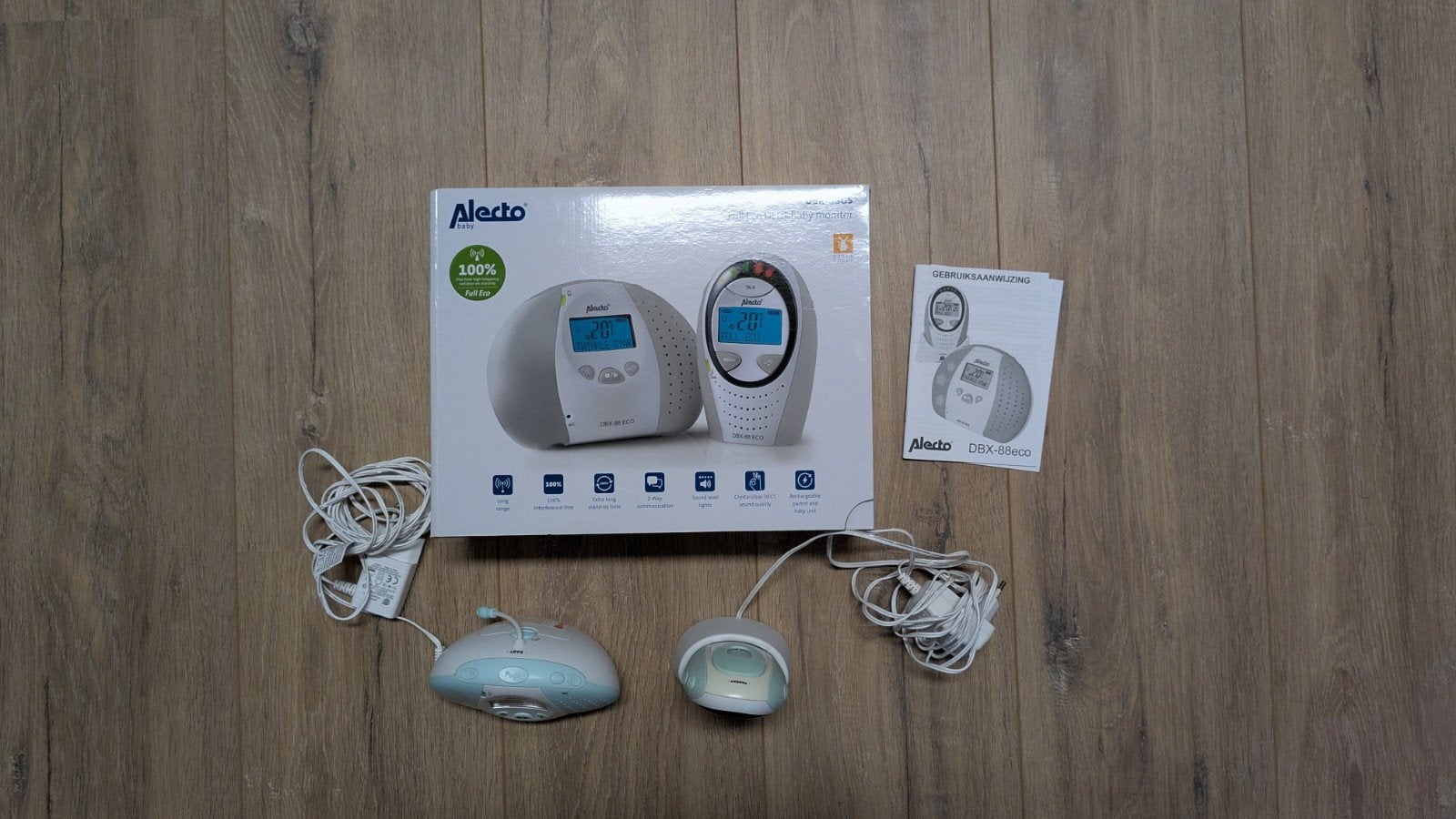 Alecto DBX-88 ECO Babyfoon met terugspreekfunctie, Ophalen of Verzenden, Zo goed als nieuw, 250 meter of meer, Terugspreekfunctie