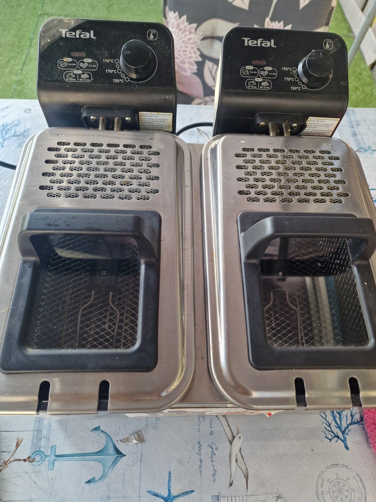 Tefal Duo-friteuse - Dubbele frituurpan, 4 liter of meer, Ophalen of Verzenden, Gebruikt, Duo-friteuse