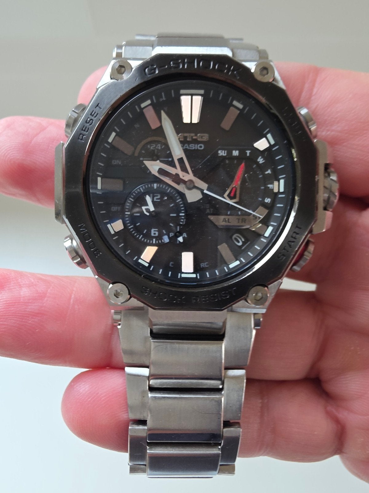 Casio G-Shock MTG-B2000 Carbon Horloge refurbished, Staal, Staal, Polshorloge, Zo goed als nieuw