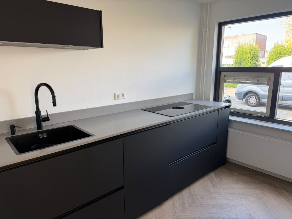 Luxe Zwarte Greeploze keuken | Zwart, Huis en Inrichting, Ophalen, Gebruikt, Zwart, Graniet of Steen