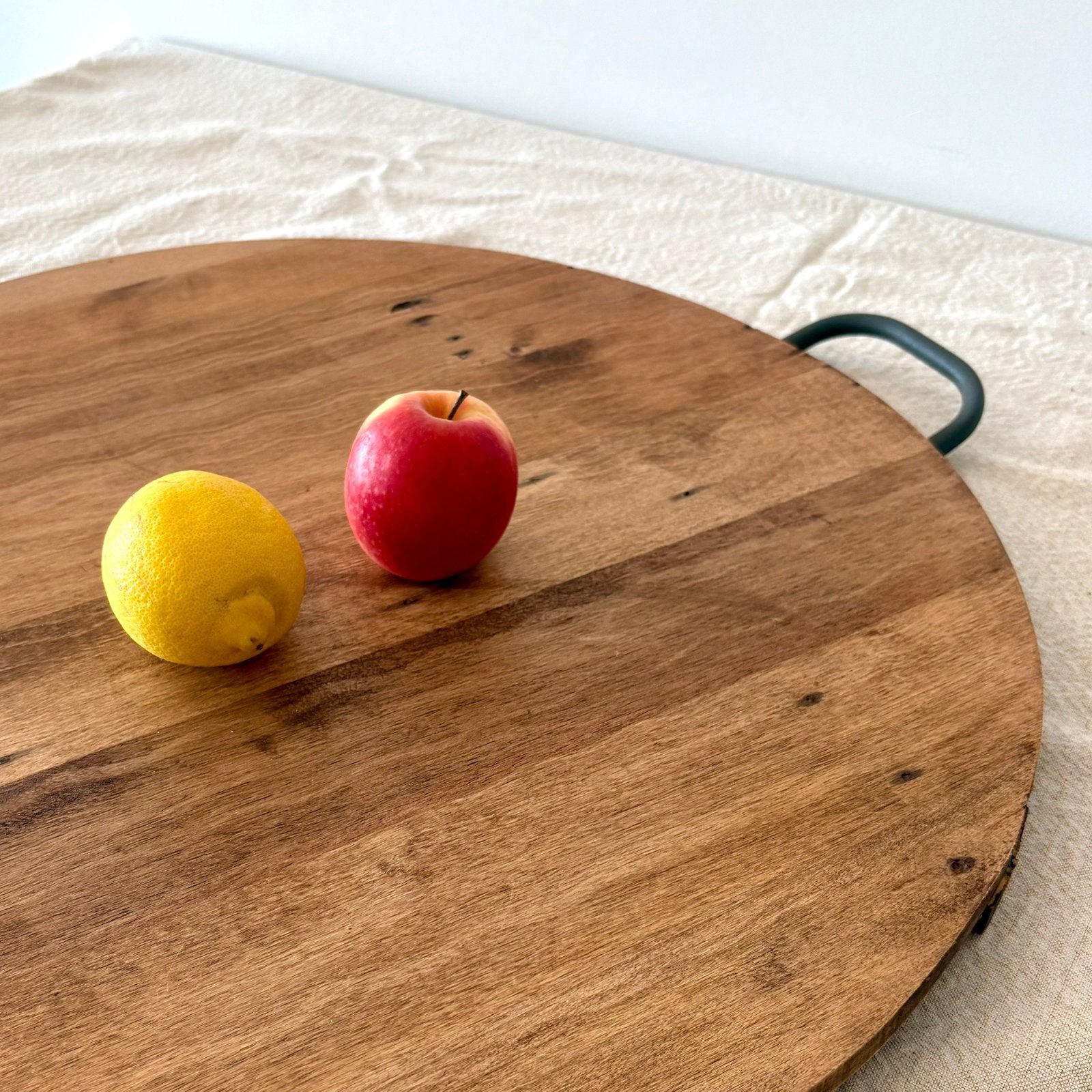 Ronde houten borrelplank Ø51,5, Ophalen, Serveerplank, Rond, Zo goed als nieuw