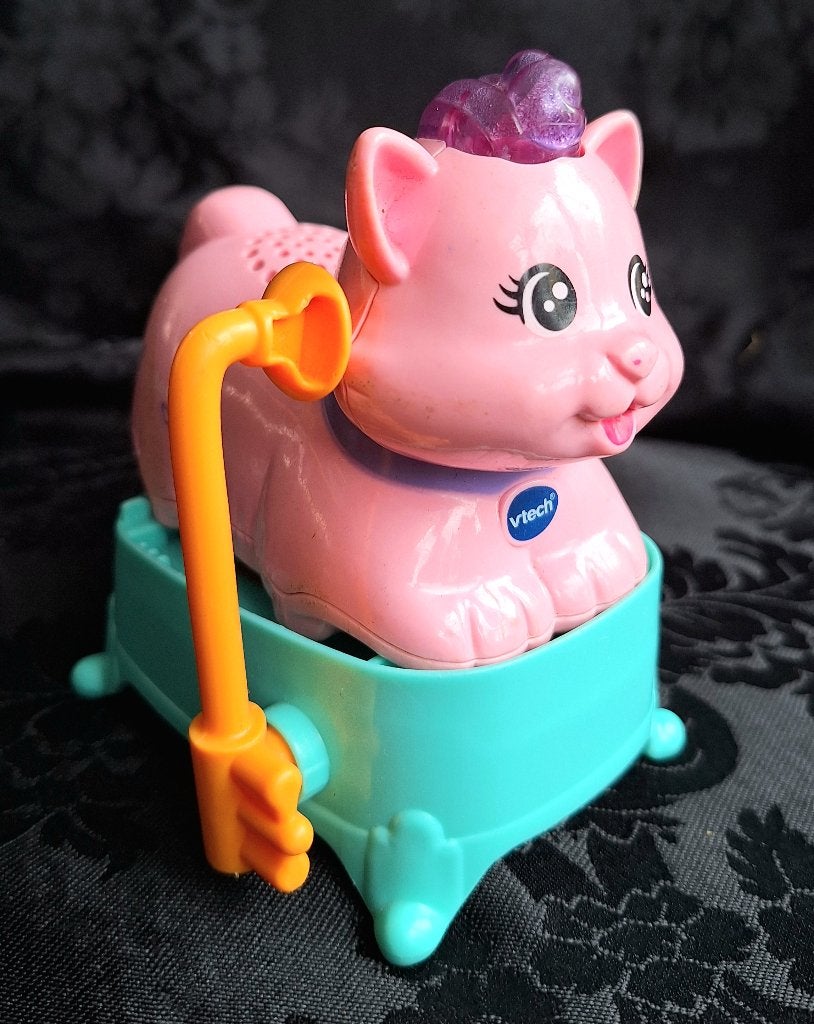 VTech Zoef Zoef Dieren set: Kat, Kip en Koe met Kalfje, Ophalen of Verzenden, Gebruikt, 6 maanden tot 2 jaar