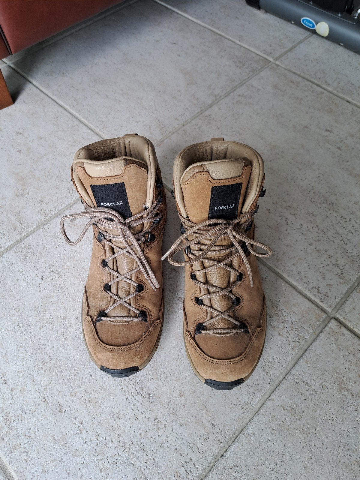 Z.g.a.n bruine leren wandel schoenen merk forclaz, Ophalen of Verzenden, Schoenen