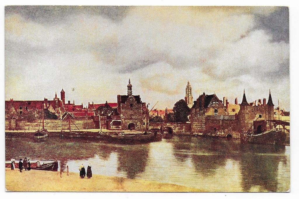 Gezicht op Delft Ongelopen Ansichtkaart (B6857), Ophalen of Verzenden, 1940 tot 1960, Zuid-Holland