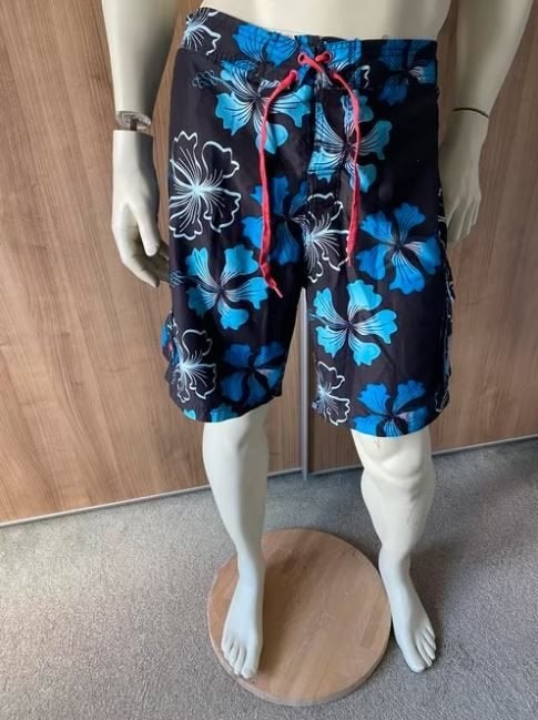 Beach zwemshort met bloemenprint mt. L, Kleding | Heren, Badmode en Zwemkleding, Blauw, Ophalen of Verzenden, Zwemshort, Beach