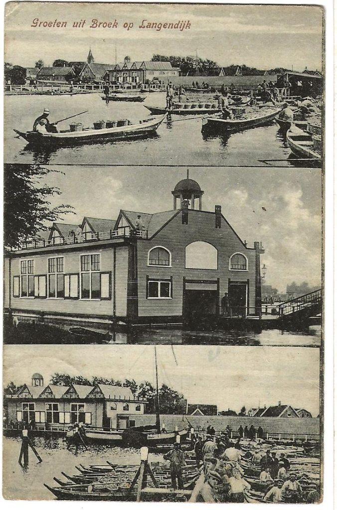 BROEK op LANGENDIJK GROENTEVEILING 1923    nr  1881, Verzenden, 1920 tot 1940, Gelopen, Noord-Holland