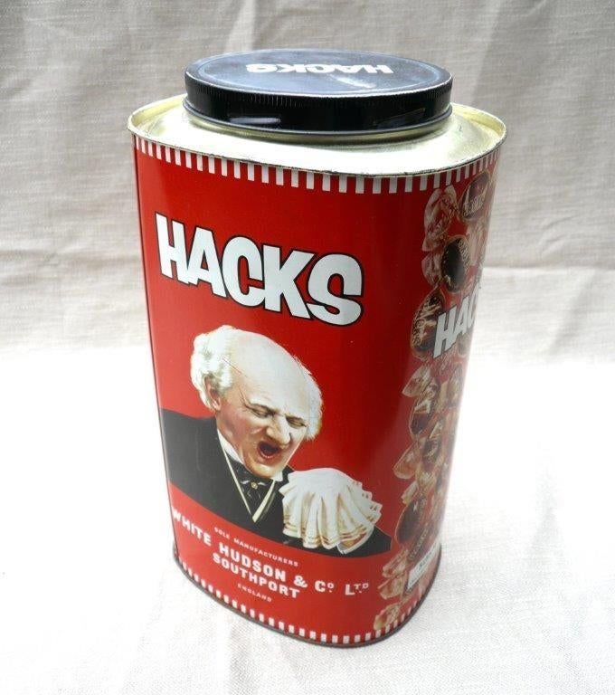 winkel blik Hacks hoestbonbons (Leeg!), uitvoering jaren 80., Ophalen of Verzenden, Gebruikt, Overige