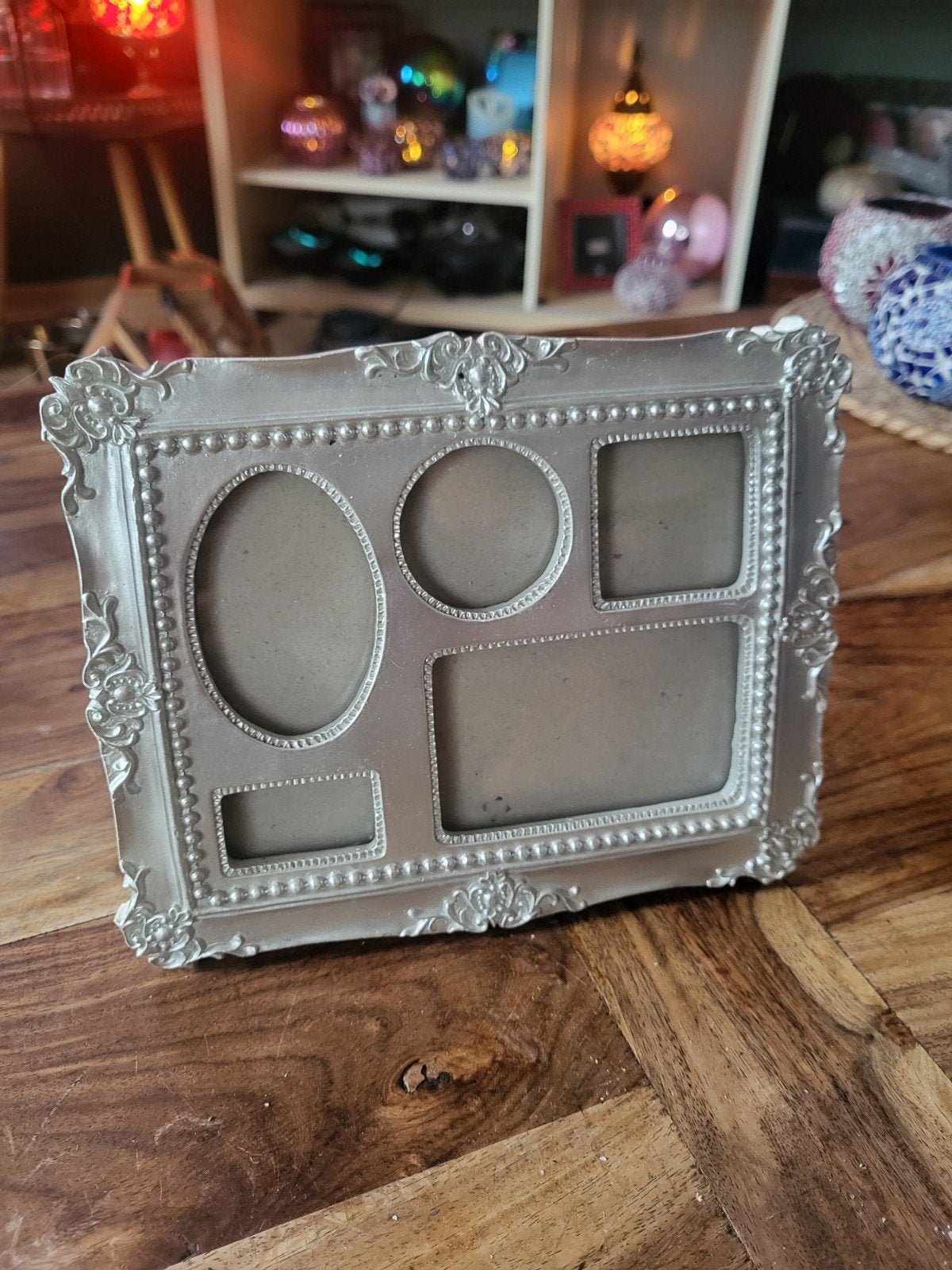Prachtige Zilveren Barok Collage Fotolijst (voor 5 foto’s), Ophalen of Verzenden, Zilver, Fotolijst