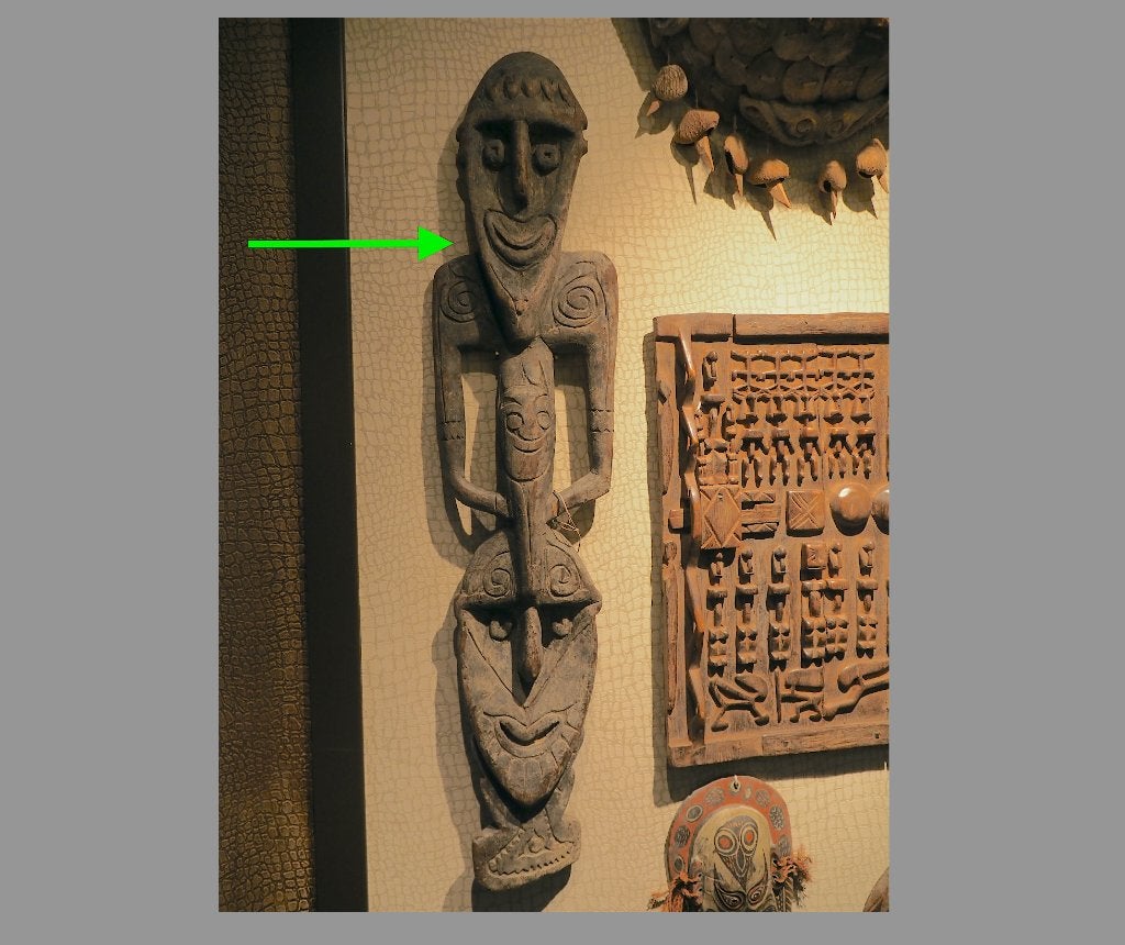 100cm Pora Pora voorouderbeeld PNG (170808-04), Antiek en Kunst, Hout, Bruin, Handgemaakt, Ophalen of Verzenden