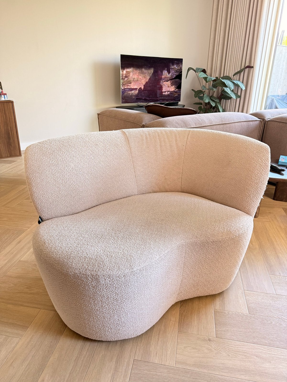 WOOOD teddy fauteuil - Gebruikt met zichtbare vlekken, Ophalen, Gebruikt, Stof, 75 tot 100 cm