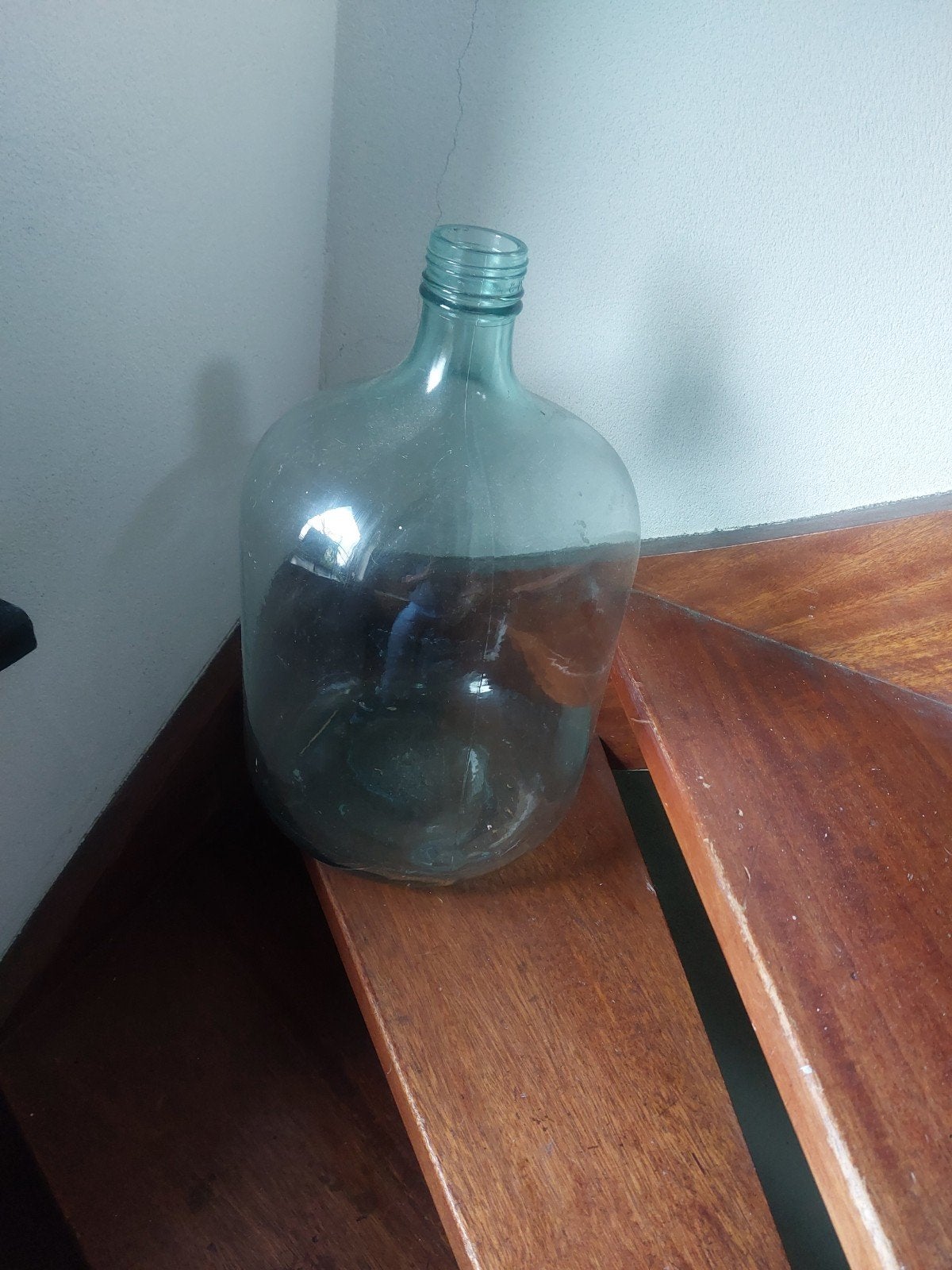 Grote vintage glazen fles/kruik, Antiek en Kunst, Ophalen