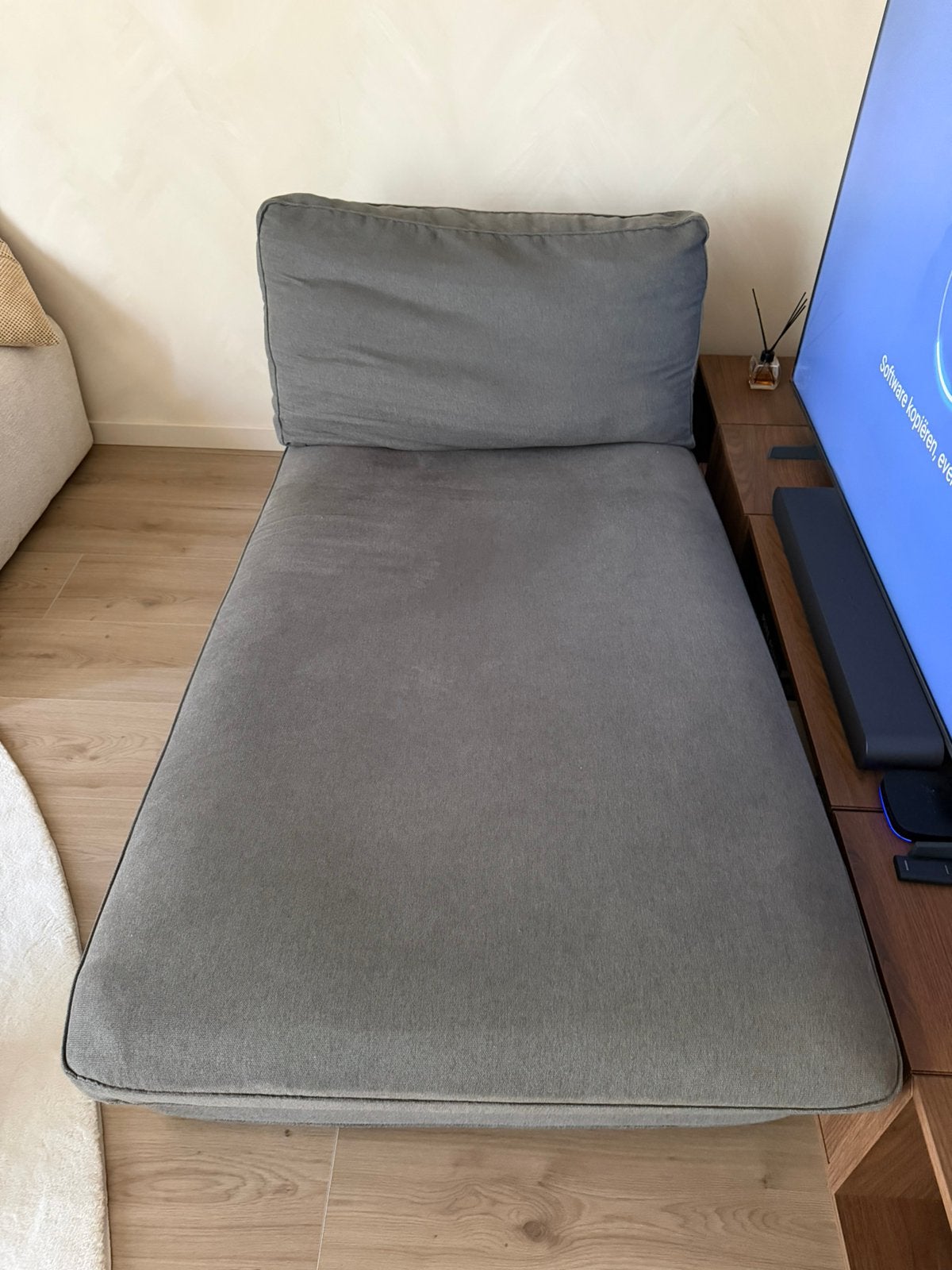 Kivik Chaise longue, Huis en Inrichting, Ophalen, Gebruikt, Eenpersoons, Grijs