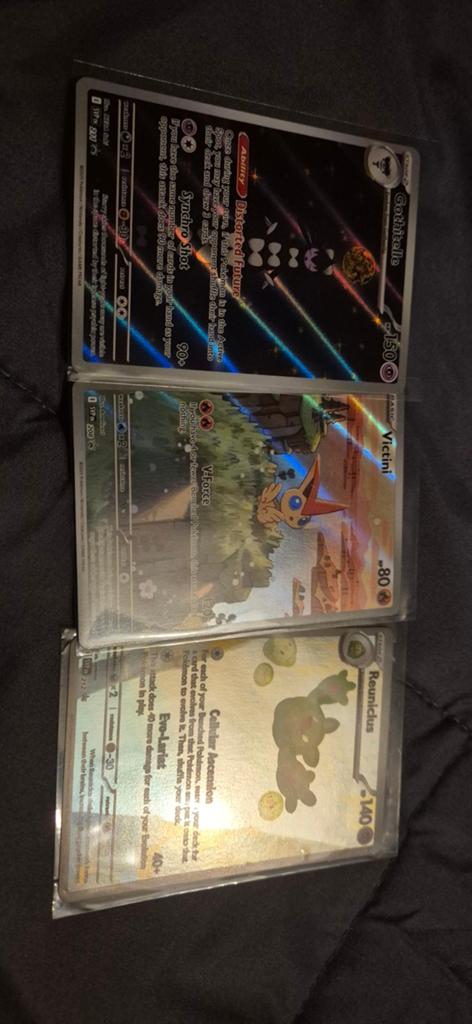 Pokémon Combi Deal: 3 Glanzende Kaarten, Ophalen of Verzenden, Zo goed als nieuw, Meerdere kaarten, Foil