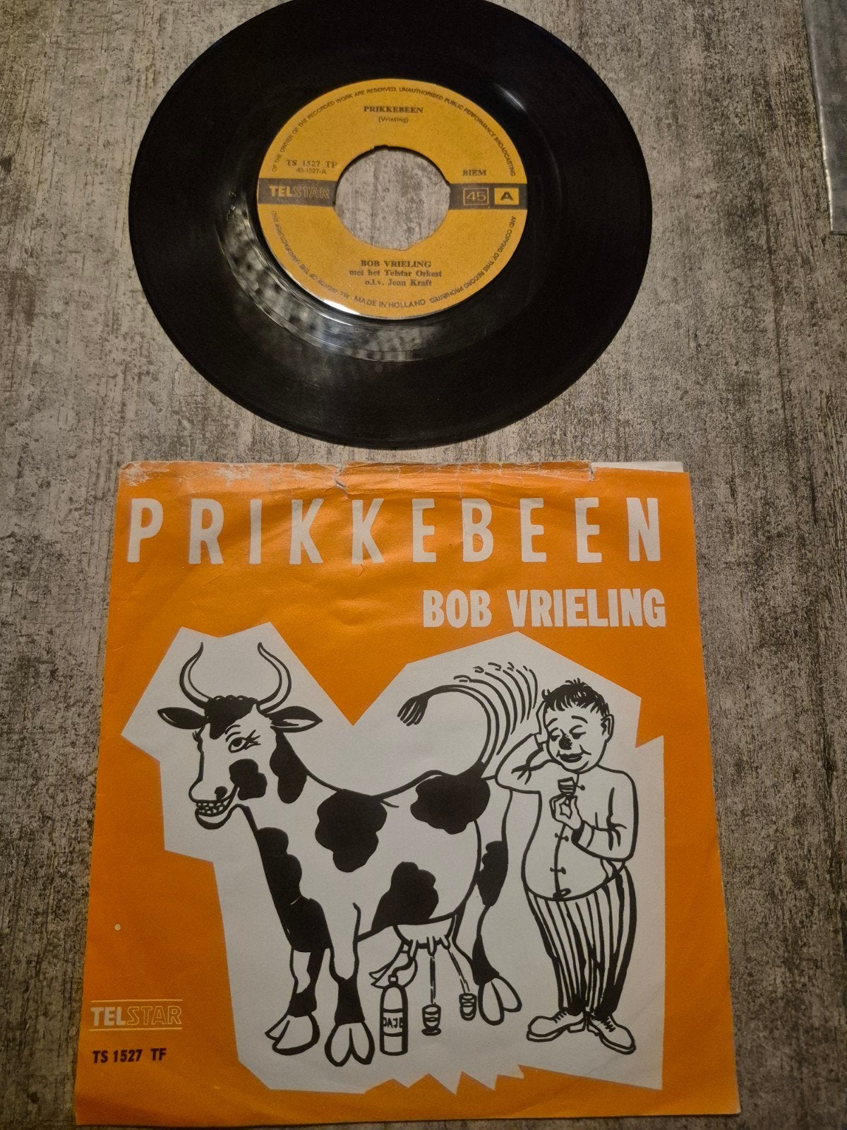 Bob vrieling - prikkebeen/ ik kom uit de alpen, Ophalen of Verzenden, Gebruikt, Overige formaten, Levenslied of Smartlap