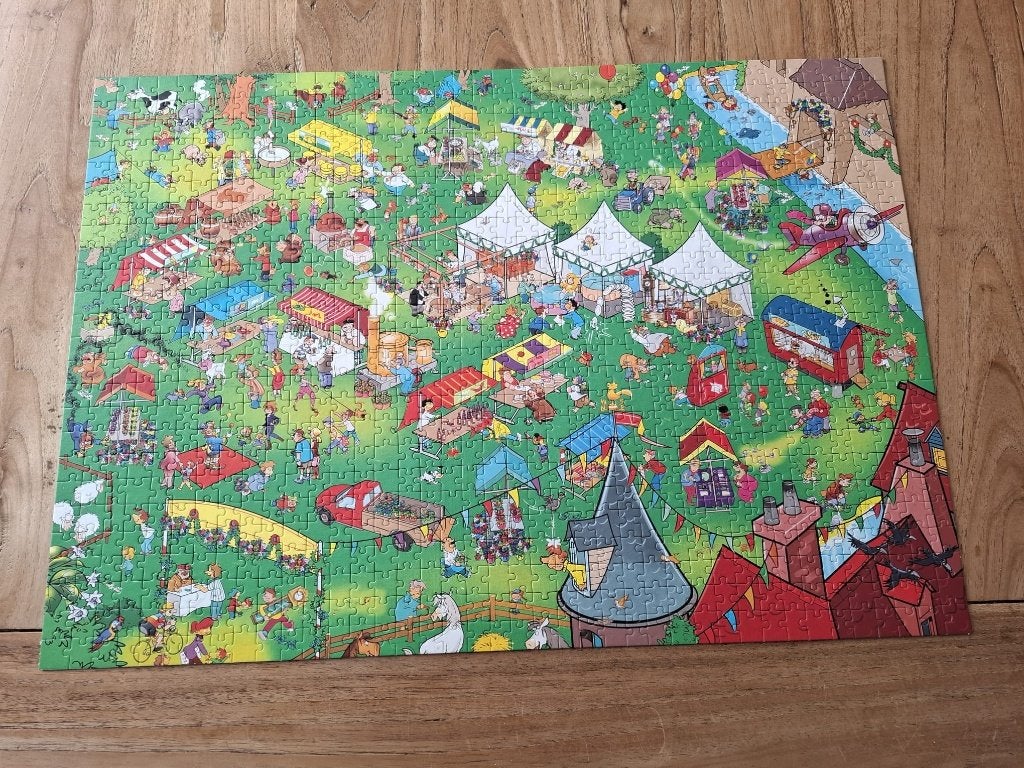 Puzzel That's life 1000 stukjes Zomermarkt Summerfair, Ophalen of Verzenden, 500 t/m 1500 stukjes, Zo goed als nieuw, Legpuzzel