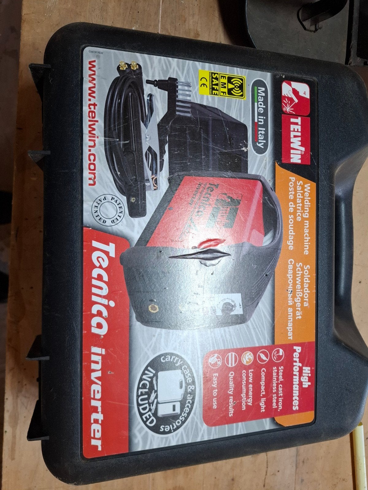 Telwin Tecnica Inverter 171/S lasapparaat met accessoires, Ophalen, Gebruikt, 150 tot 250 ampère, Inverter