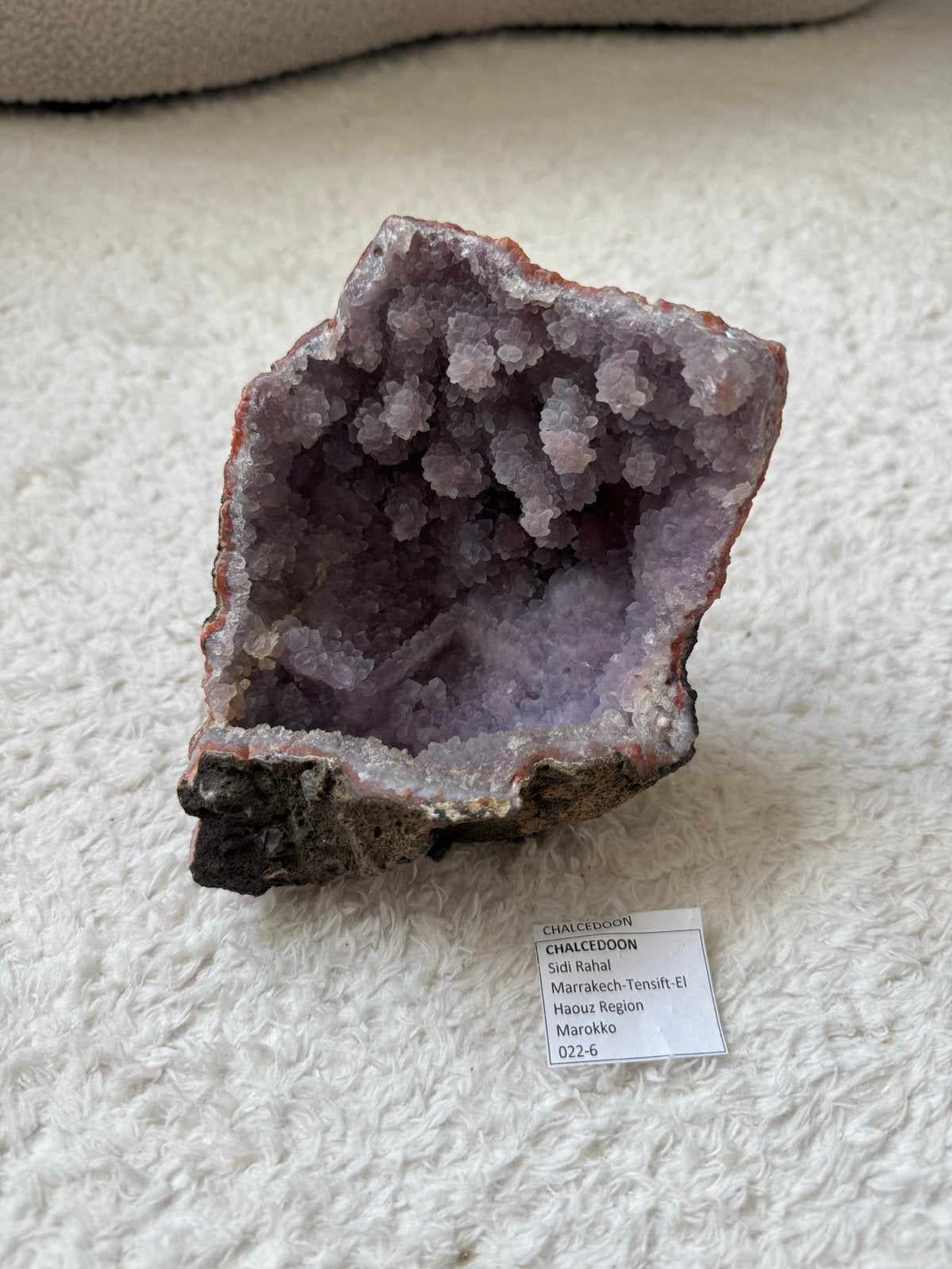 Prachtige Chalcedoon Geode uit Marokko, Ophalen, Mineraal
