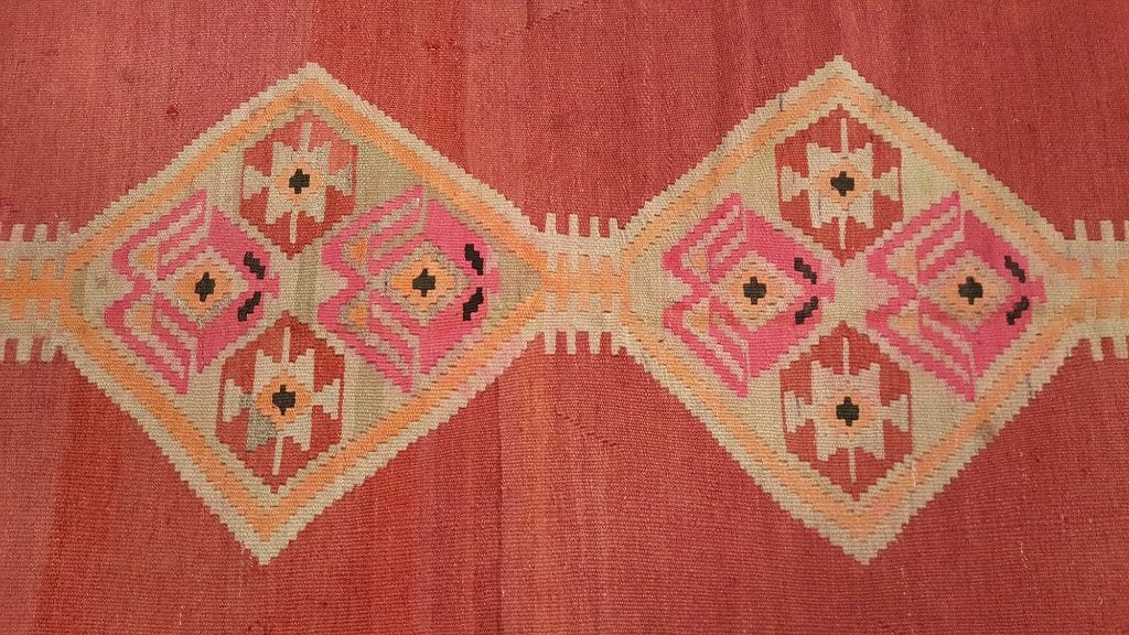 Perzisch tapijt HARSIN wol kelim 395 x160/Oosters Vloerkleed, Www.simatapijten.nl, 150 tot 200 cm, 200 cm of meer, Ophalen of Verzenden