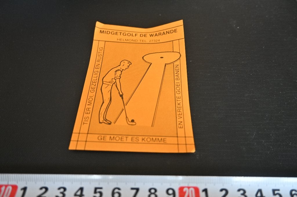 sticker Helmond Midgetgolf DE WARANDA Ge moet es komme, Ophalen of Verzenden, Zo goed als nieuw